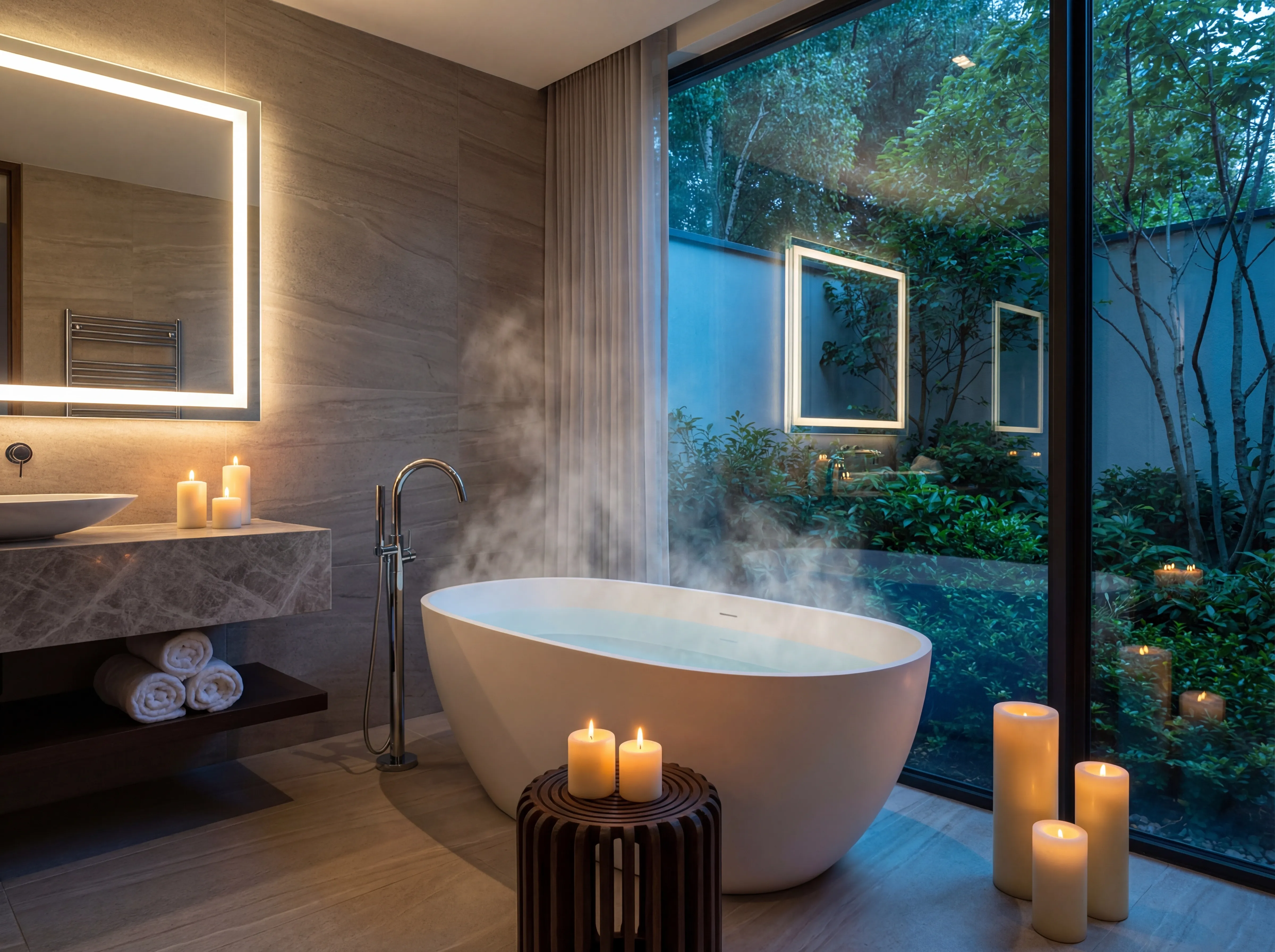 Resort lobby with timber ceiling